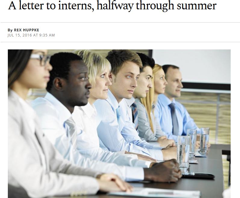 A letter to interns